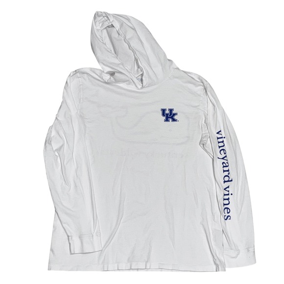 Vineyard Vines Men's Long Sleeve Hooded T-Shirt UK Kentucky Wildcats Graphic L - Picture 2 of 9